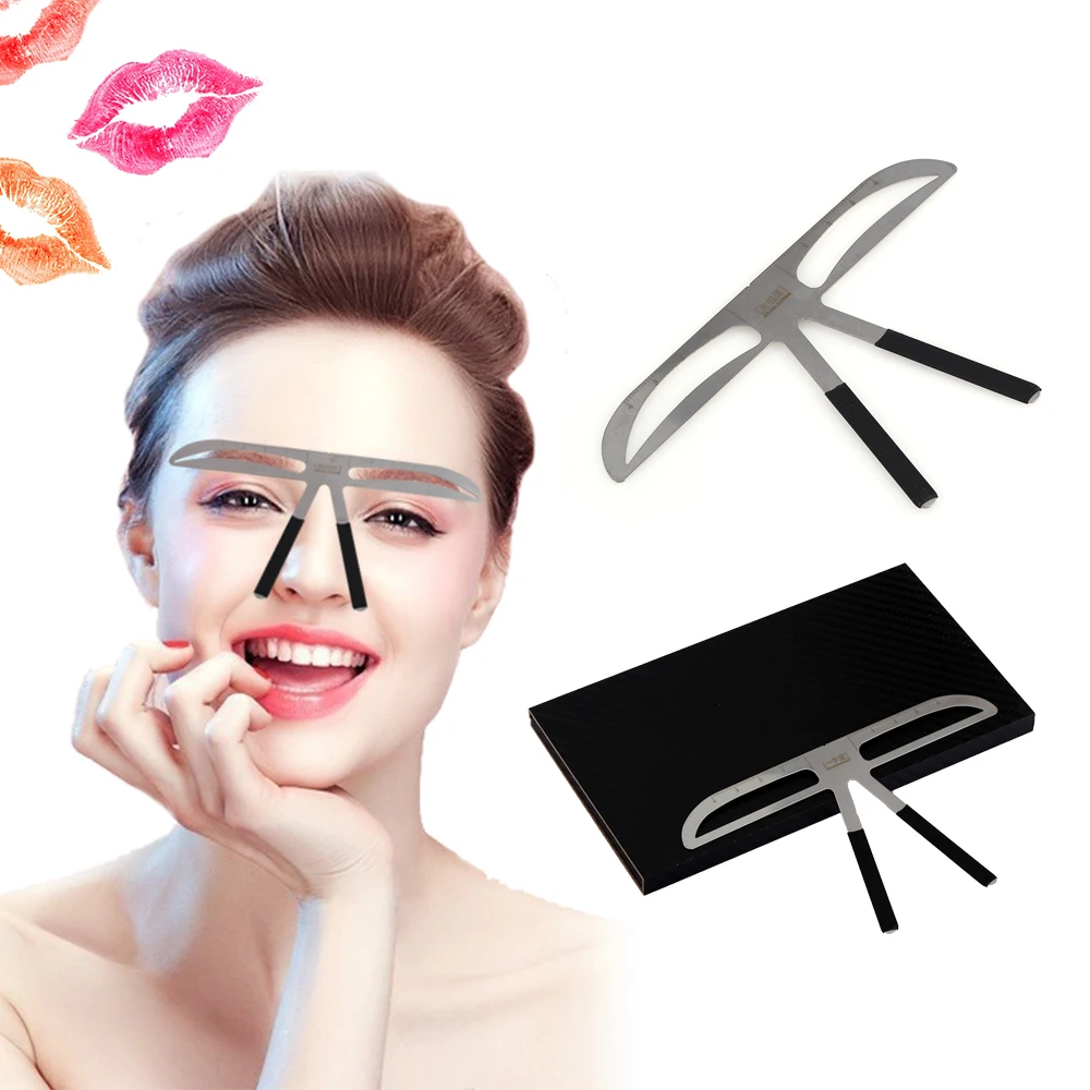 

1 PC Eyebrow Tatoo Shaper Permanent Makeup Easy To Use Eyebrow Stencil Makeup KIt DIY Template Stencil Shaping lady eyebrowTool