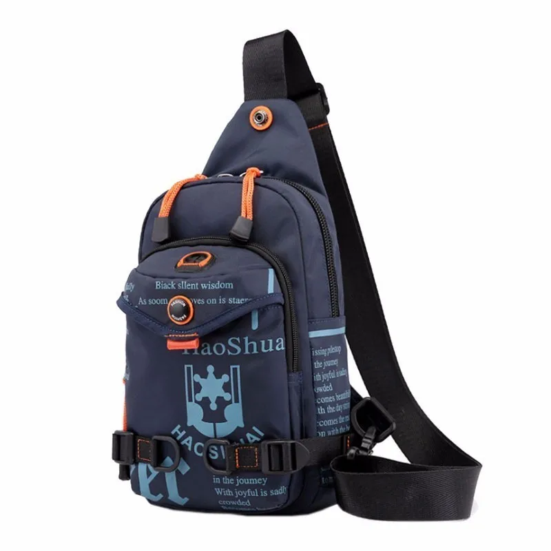 Мужской рюкзак на бретельках, рюкзак для путешествий, модная сумка через плечо, Мужская нейлоновая военная сумка почтальона, сумка высокого качества - Цвет: Deep Blue