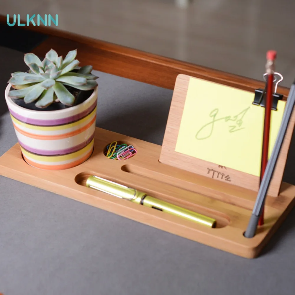 

Office Desktop Bamboo Storage Rack Creative Computer Desk Keyboard Bamboo Office Supplies Finishing Box