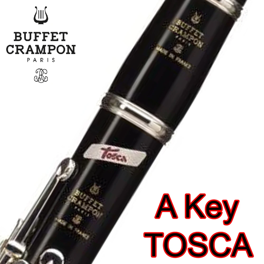 

New BUFFET CRAMPON Clarinet Professional Level Model TOSCA New Logo Sandalwood Ebony Wood and Bakelite A Clarinet 17 Keys