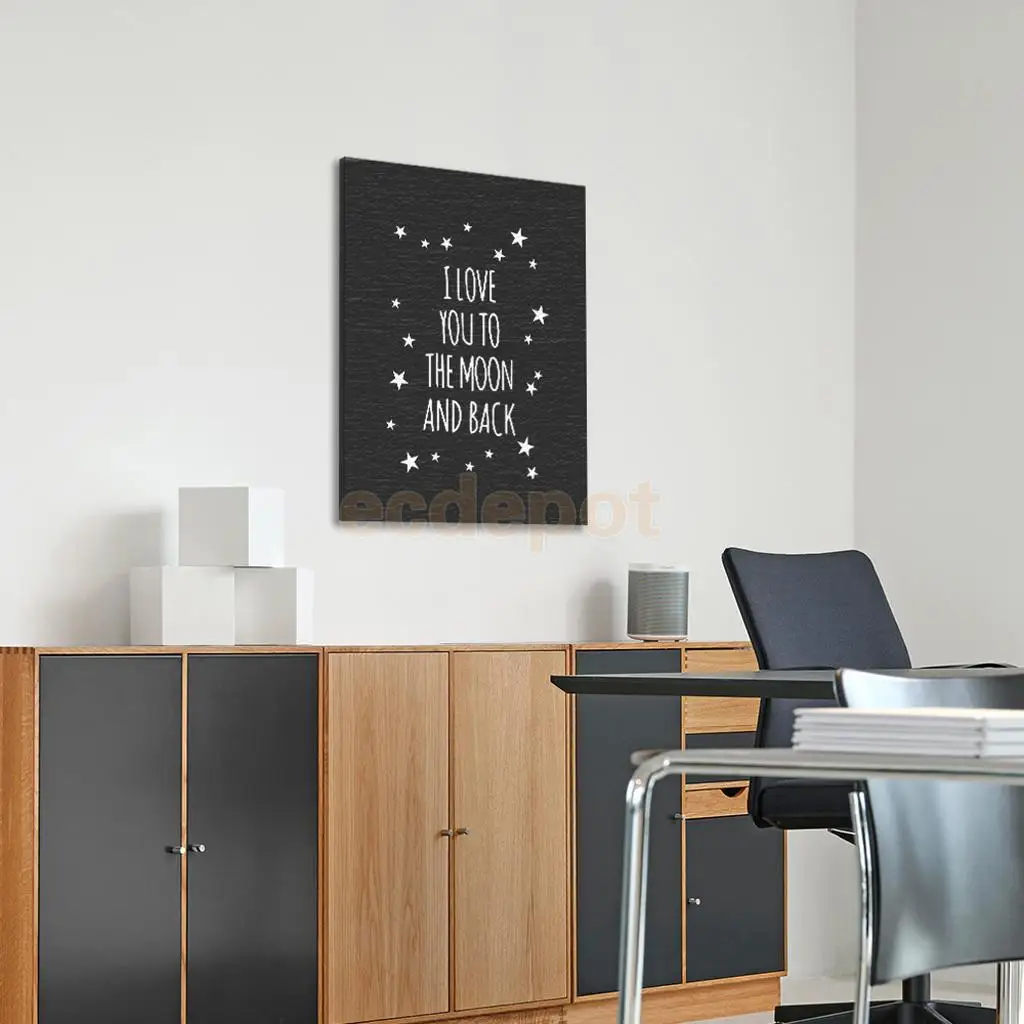 I LOVE YOU TO THE MOON AND BACK Canvas Painting Home Wall Art Decoration