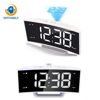 

FM Radio LED Digital Electronic clock Table Projector Watch Desk Nixie Clock With Time Projection Alarm Clock of bedroom decora