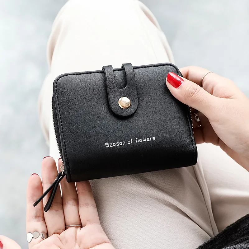 

2019 Fashion Women Wallets Small Brand Leather Purse Women Ladies Card Bag For Women Clutch Women Female Purse Money Clip Wallet