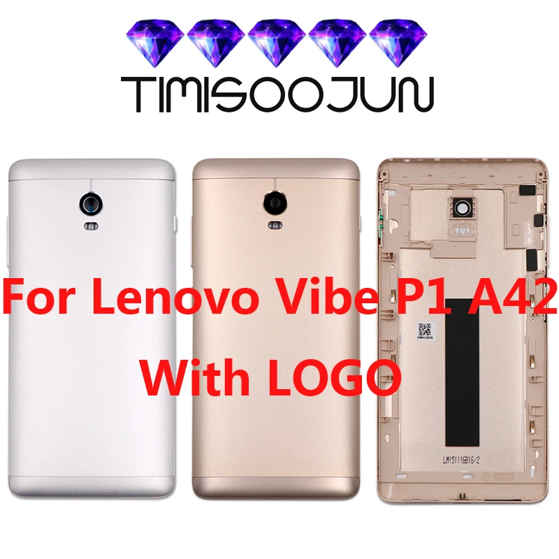 Батарея задняя крышка для lenovo VIBE P1 P1a42 P1a41 P1c72 P1c58 Корпус чехол с Мощность кнопки