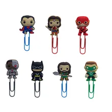 1 шт. Лига Справедливости Wonderman Супермен крутая Закладка экшн фигурка скрепки для детей ученик учитель закладки для книг DIY подарок