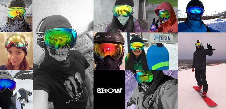 Профессиональные лыжные очки двойной объектив UV400 Анти-туман непосредственно Чехол очки Лыжный спорт Сноуборд снегоход Skate очки унисекс