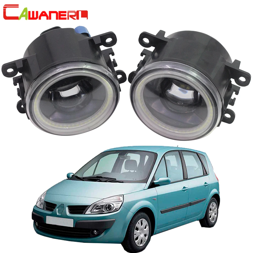 

Cawanerl 2 Pieces Car 4000LM LED Bulb Fog Light Angel Eye DRL Daytime Running Lamp 12V For Renault Scenic 2003-2015