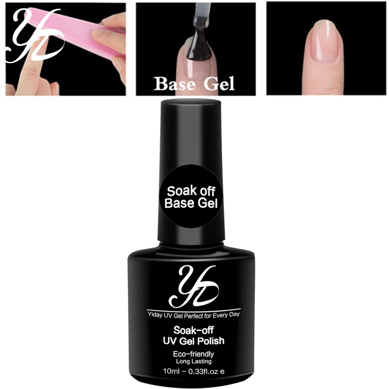 

Yiday 1pcs Soak off Base Gel Adhesive UV Nail Gel Polish Foundation Lacquer Enamel Basis Coat Varnish Nail Art After Primer Use