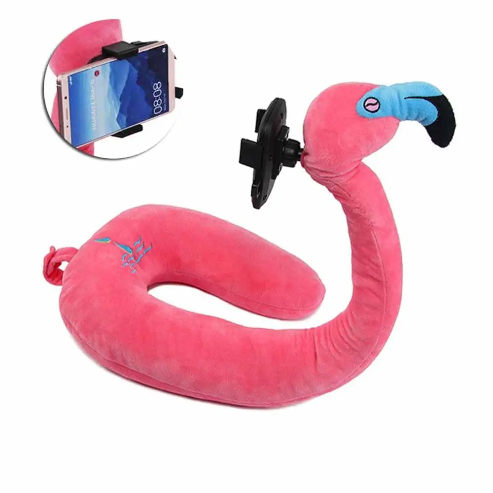 

Creative Bed Head Neck Pillow Cartoon Animal U-shaped Pillow & Lazy Bracket With Mobile Phone Holder