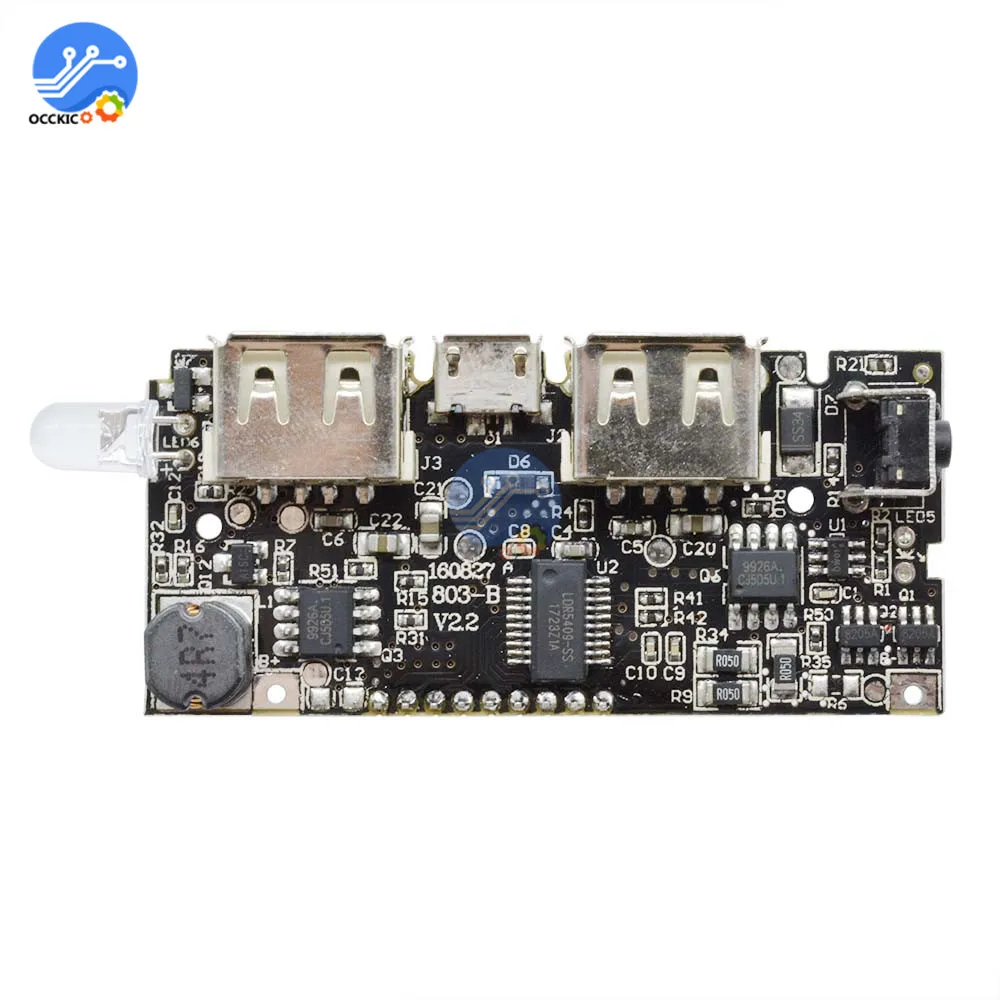 Плата зарядного устройства с двумя usb портами 5 в 1A/2.1A блок питания 18650 Защита