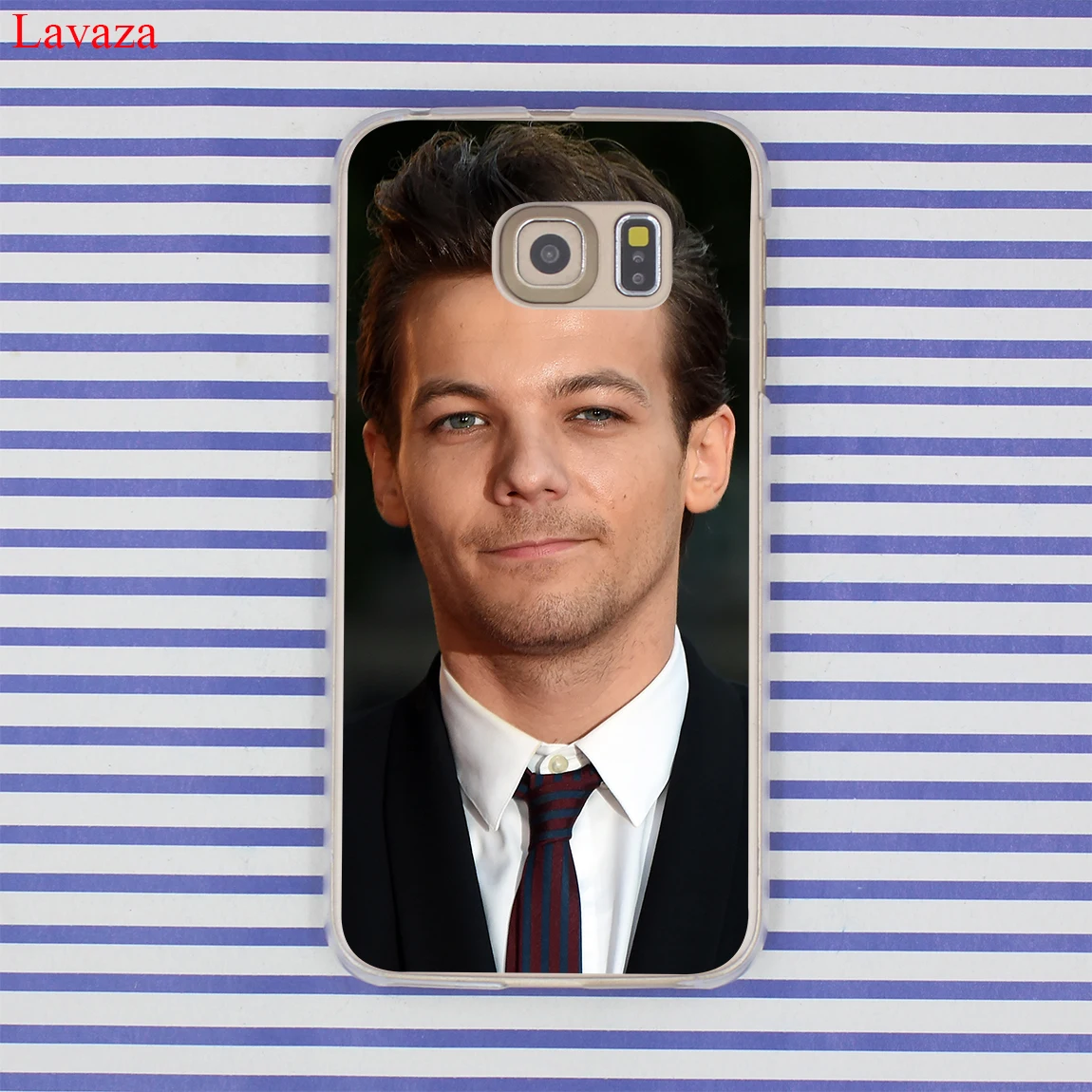 Lavaza One Direction 1d Louis Tomlinson Hard Case Transparent for Samsung Galaxy S6 S7 S8 S9 Edge Plus S5 S4 S3 & Mini Cover