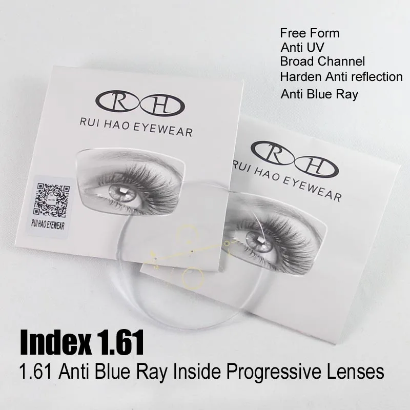 

1.61 Anti Blue Ray Progressive Lenses Free Form Multifocal Ultra thin Lens Optical Glasses Spectacles Lens to Eye Eyeglasses