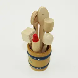 1 шт Мини Деревянный кухонная посуда моделирование ложка-Лопатка модель игрушки для украшение для кукольного домика 1/12 кукольный домик