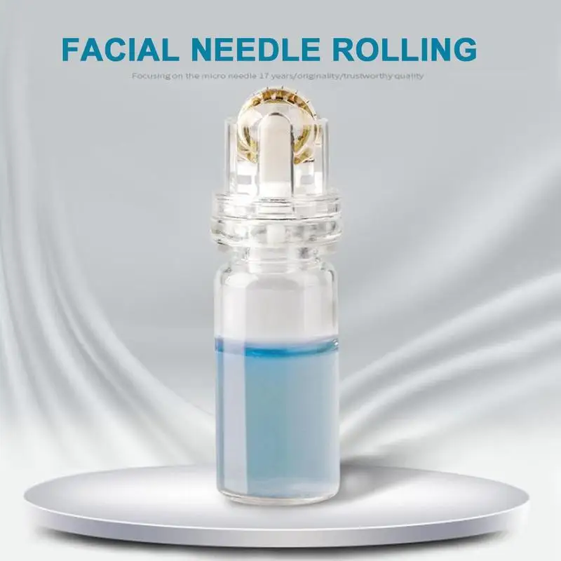 

Alloy Gold Water-soluble Microneedles Facial Skin Care Needle Roller Glass Bottle Empty Containers Refillable Bottles