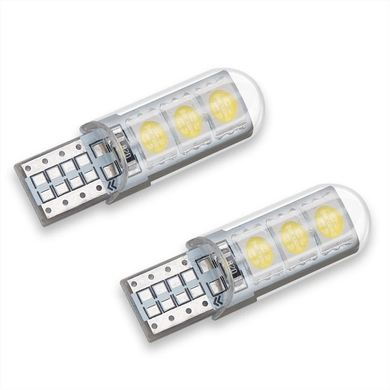 

6Pcs T10 W5W 194 168 LED Car Light 6 SMD Silica Gel Waterproof Wedge Light Car Brake Parking light Auto Clearance Lights 12V