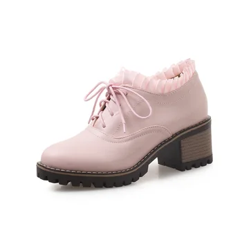 

2018 autumn han edition shoes concise joker size code 33-43 lace-up shoes of 18712 students