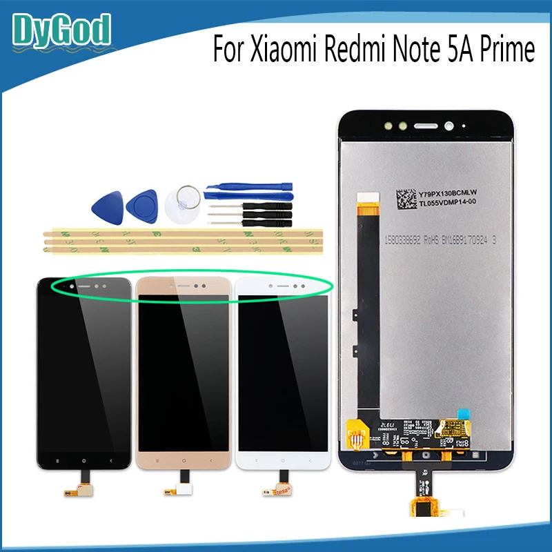 

DyGod 5.5'' LCD Display For Xiaomi Redmi Note 5A Prime Touch Screen Phone Lcds Digitizer Assembly Replacement Parts+Tools