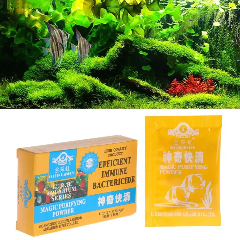 

5 Bag/Box New Aquarium Purifier Powder Magic Water Efficient Immune Bactericide
