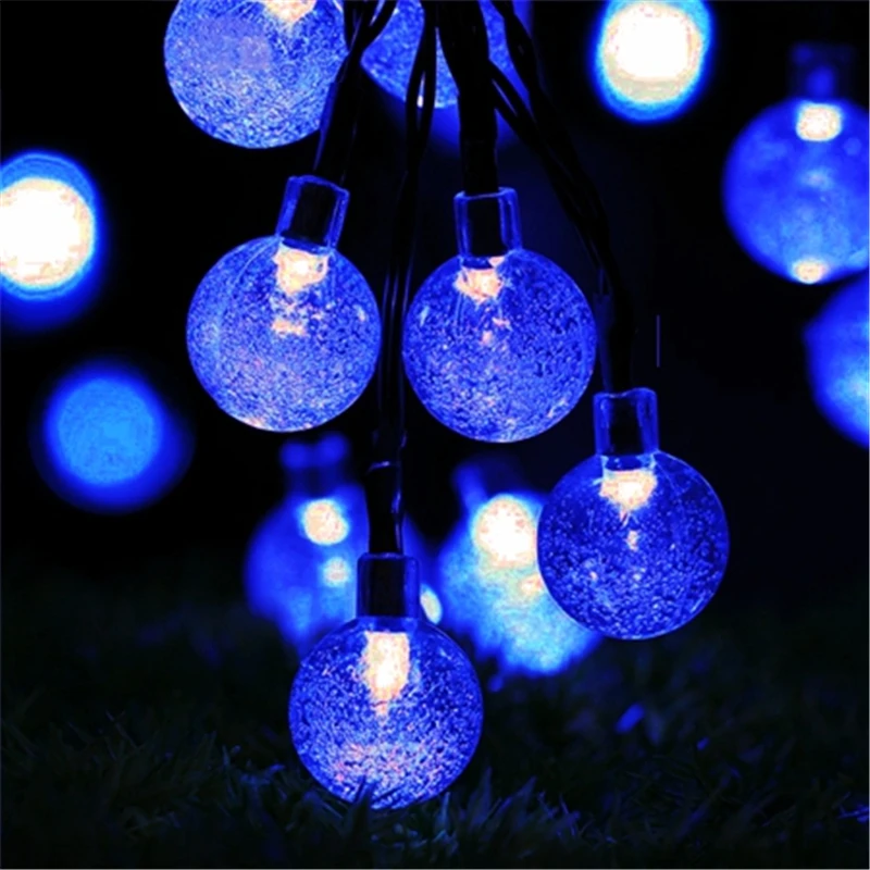 solar security light with motion sensor NEW 20/30/50 LED Crystal ball LED Solar Lamp Power LED String Fairy Lights Solar Garlands Garden Christmas Decor For Outdoor solar powered string lights