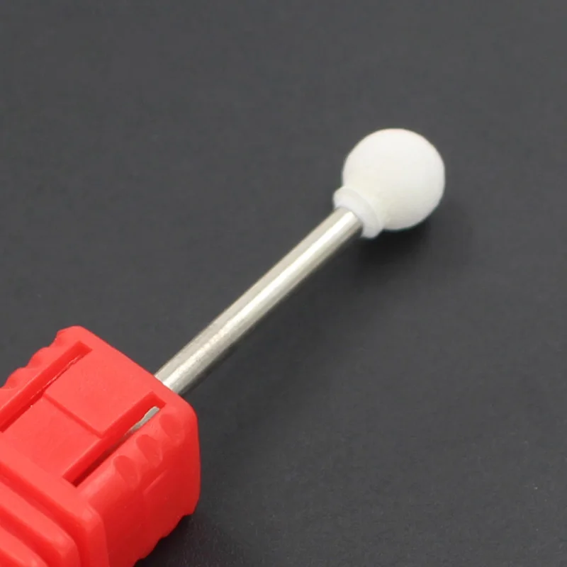 ASWEINA 1 шт. керамический камень сферические заусенцы белого цвета для ногтей художественные буры электрические маникюрные принадлежности Инструменты для дизайна ногтей