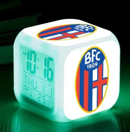 Torino футбольный клуб светодиодный Будильник reloj despertador de cabeceira часы Сенсорное освещение цифровые часы Wake Up в подарок Gox - Цвет: Цвет: желтый