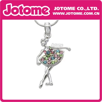 

100pcs/lot Multicolor Ballerina Dancer Dance Pendant Charm Ballet Fashion Women Jewelry