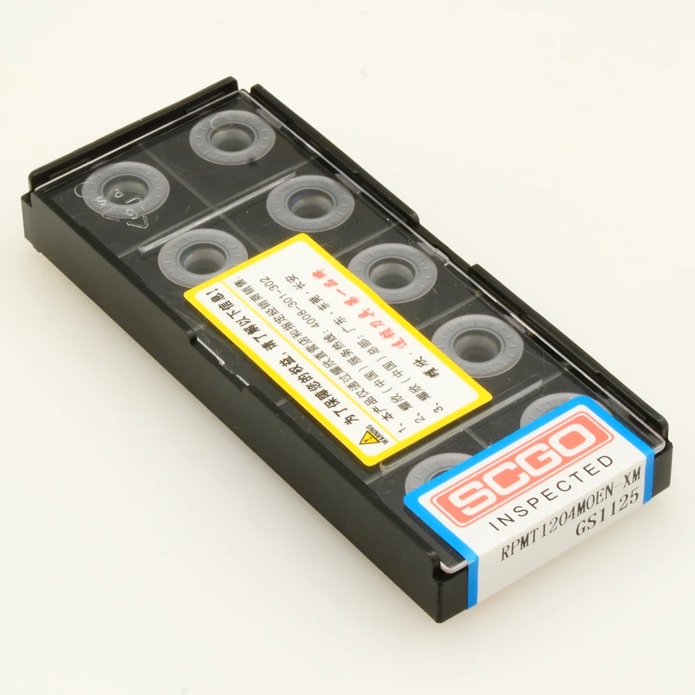 

SCGO RPMT1204 MOEN GS1125 Indexable milling carbide inserts for milling cutter CNC machine