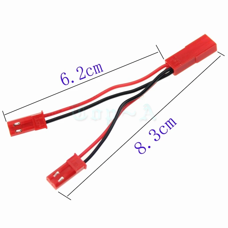 GTIWUNG 6PCS JST Plug Splitter JST Male Female Y Cable RC JST Y Parallel Adapter Harness JST to JR Adapter for Traxxas TRX-4 RC Car Crawler Truck Cooling Fan ESC Battery Motor