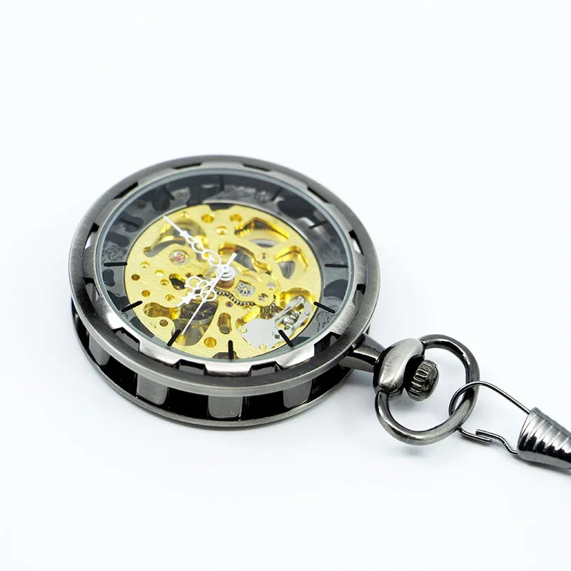 Бронзовая Механическая стимпанк карманные часы PJX1222