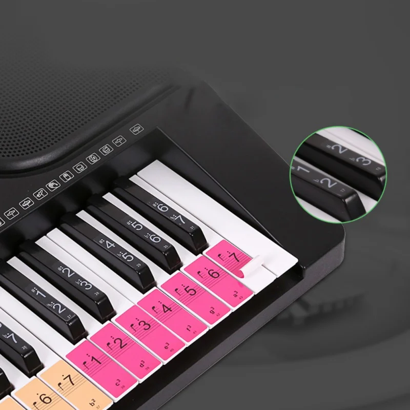 54 Keys Stickers Music Decal Label Note 88 Keys Piano Keyboard Sound