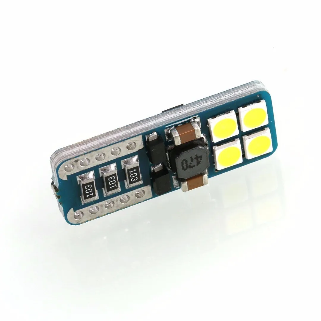 10pcs/lots T10 194 168 W5W 3030 8LED Canbus Side Wedge Width Light Bulb White