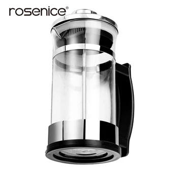 

1pc/set High Borosilicate Glass Heat Resistant 304 Stainless Steel Pressure Coffee Pot High Borosilicate Glass for Decor Home