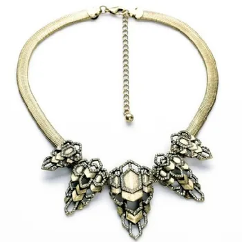 

2017 Real Trendy Maxi Necklace Collier Collares Factory Wholesale New Cutout Statement Charm Necklace For Women Fashion Jewelry