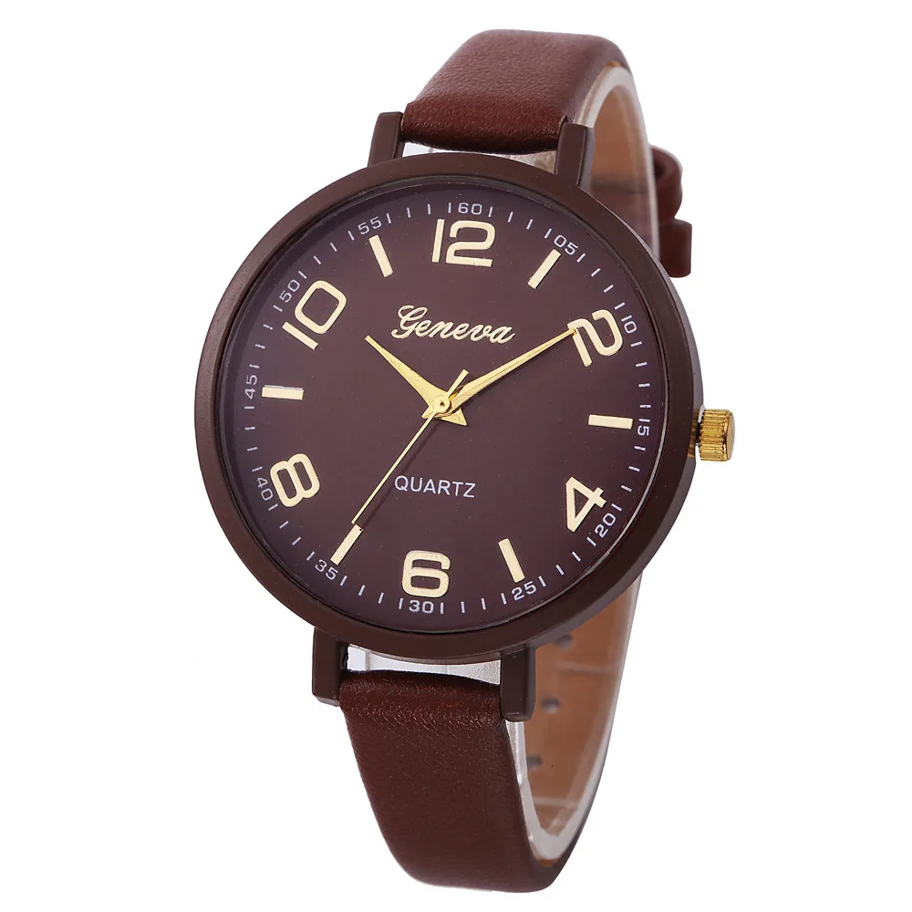 

Brown Casual quartz watch Faux Leather Fashion & Casual dropshipping women watch feminino Ladies women watches montre femme