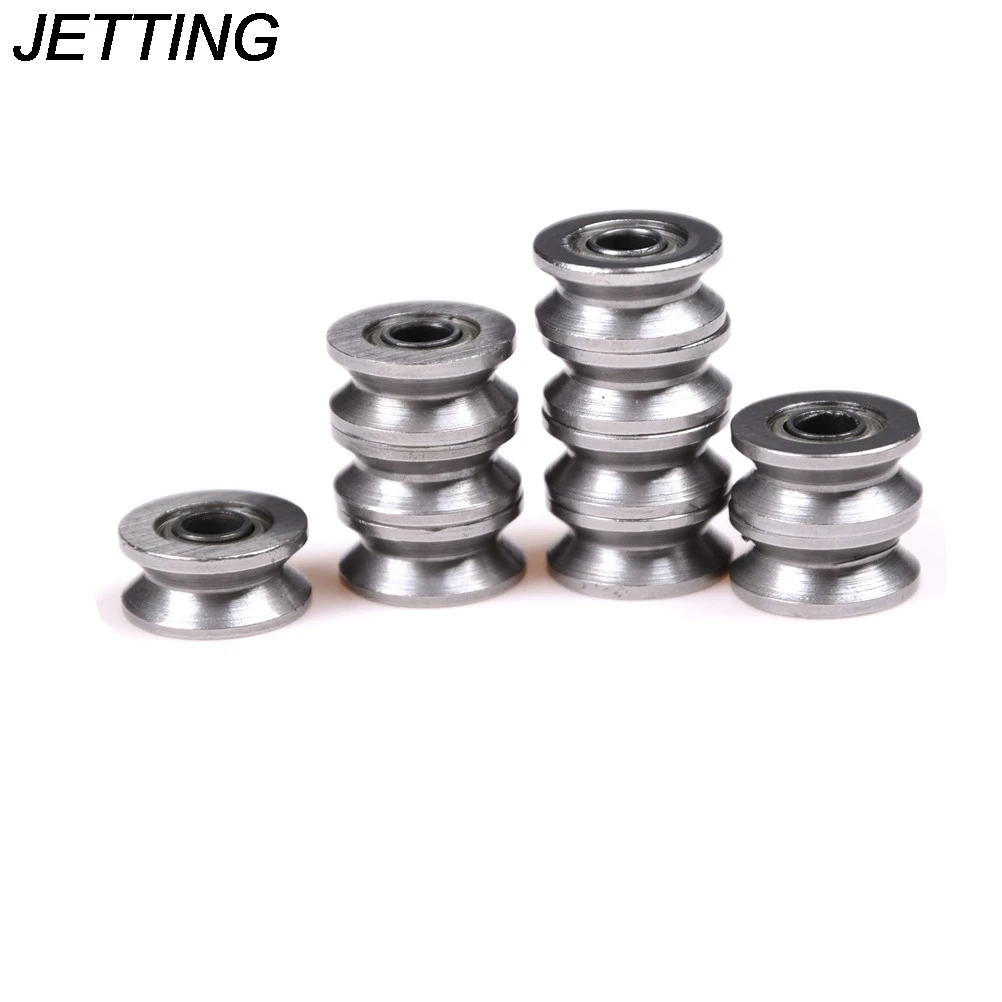 

JETTING 10pcs/Lot V624ZZ 4x13x6mm V Groove Carbon Steel Deep Groove Ball Bearing Traces Walking Guide Rail Bearing Brand New