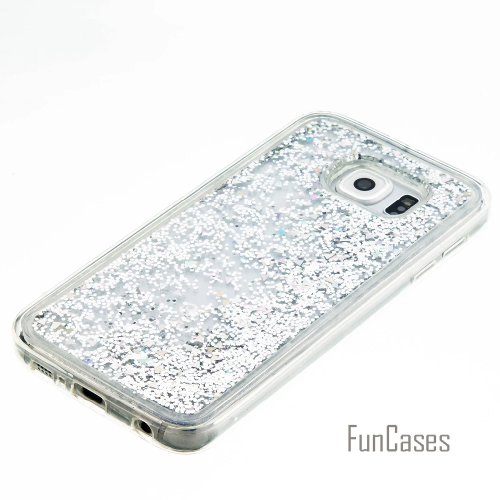 Блеск Жидкая Quicksand чехол для Fundas Samsung S6 случае 5.1 дюймов Coque Galaxy Case случае|case for|case