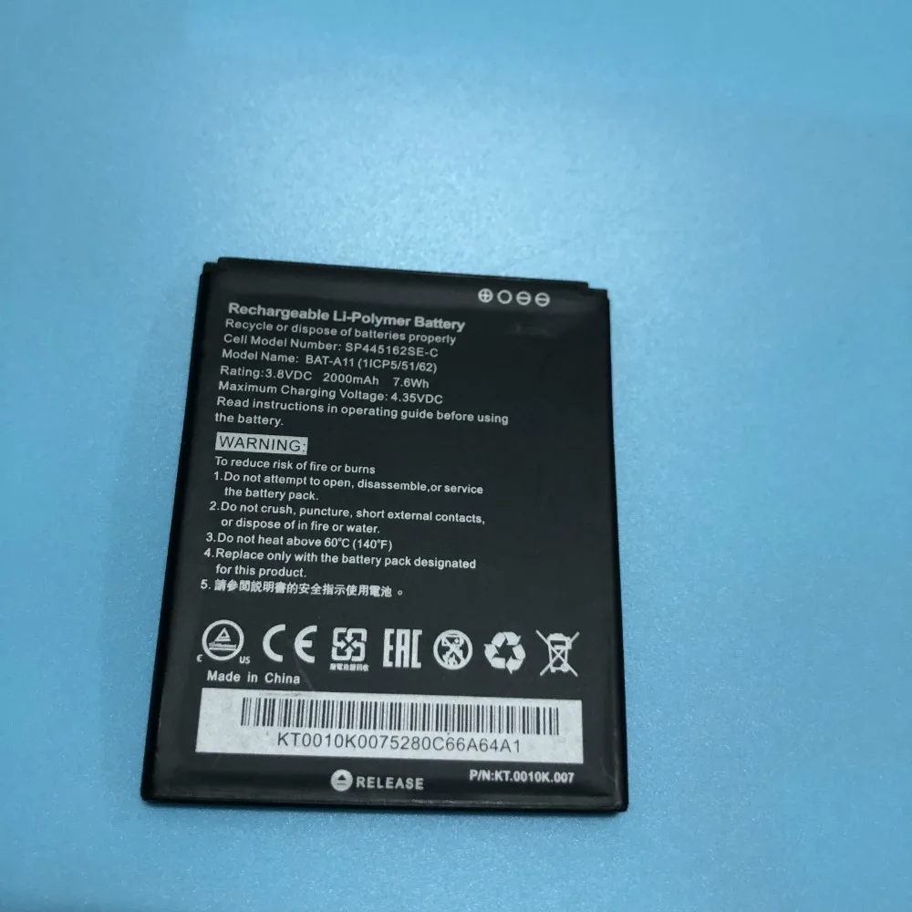 

OriWood 2000mAh Battery For Acer Liquid Z410 T01 Z330 Smartphone BAT-A11 Battery + Tracking Number
