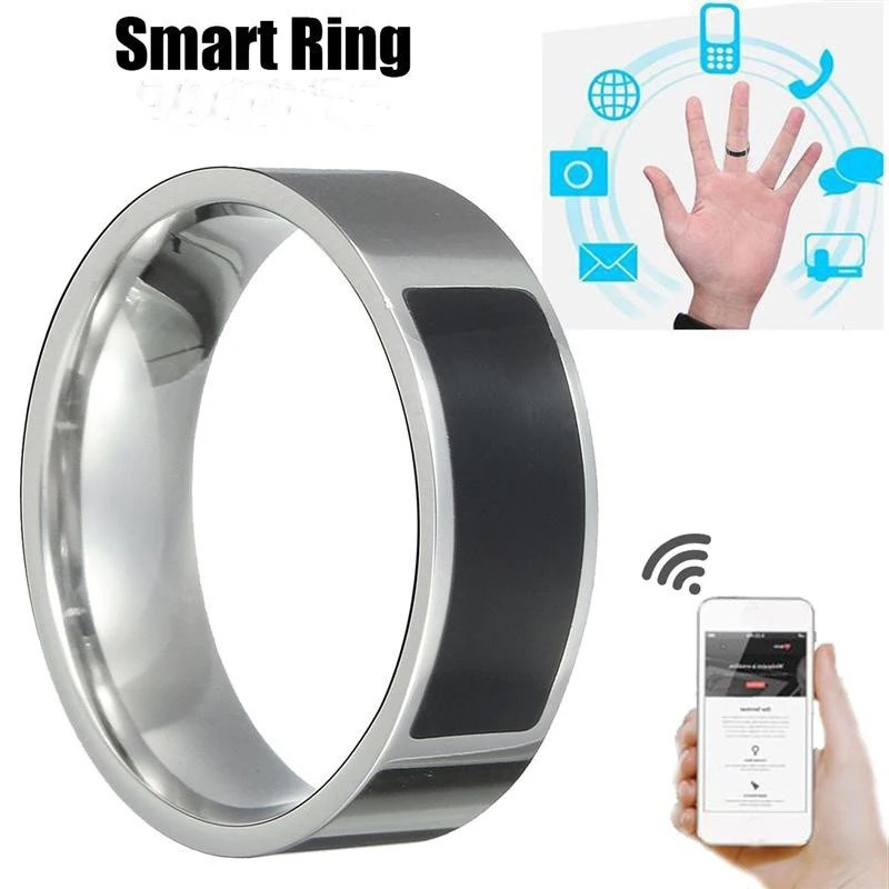 

NFC Smart Ring Black Titanium Steel Two-chip Mobile Phone Unlock Waterproof Touch Unlock Health Protection Rings 8C0118