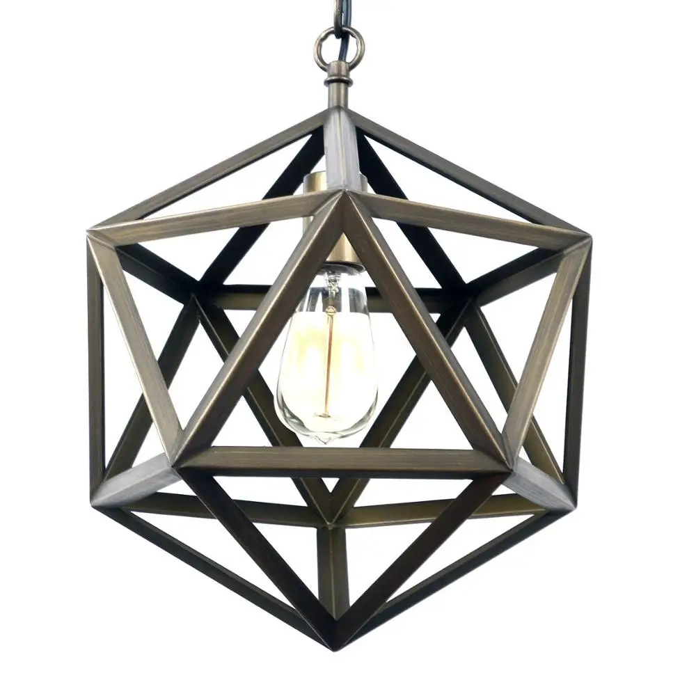 Unitary Brand Antique Bronze Rustic Metal Cage Pendant Light Max 60W with 1 Bulb Socket Finish | Лампы и освещение