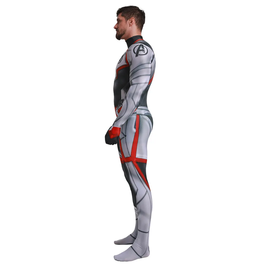 2019 New Avengers Endgame Quantum Realm Jumpsuit Advanced Tech Cosplay Costumes Spandex Zentai Adult Kids Superhero Fancy Dress