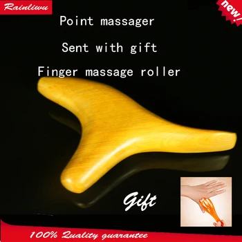 

Point Massager Camphor Wood Triangle Bird Foot Massage Acupuncture Point Stick Foot Massage Scraping Pull Bar