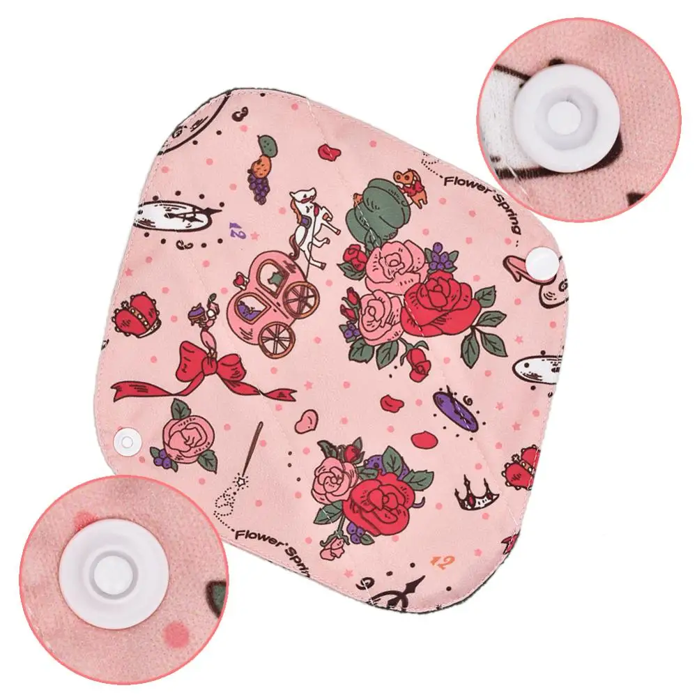 1pc Health Feminine Hygiene bamboo Panty Liner with Wings Reusable Waterproof Bamboo Material Menstrual Cloth Sanitary Pads