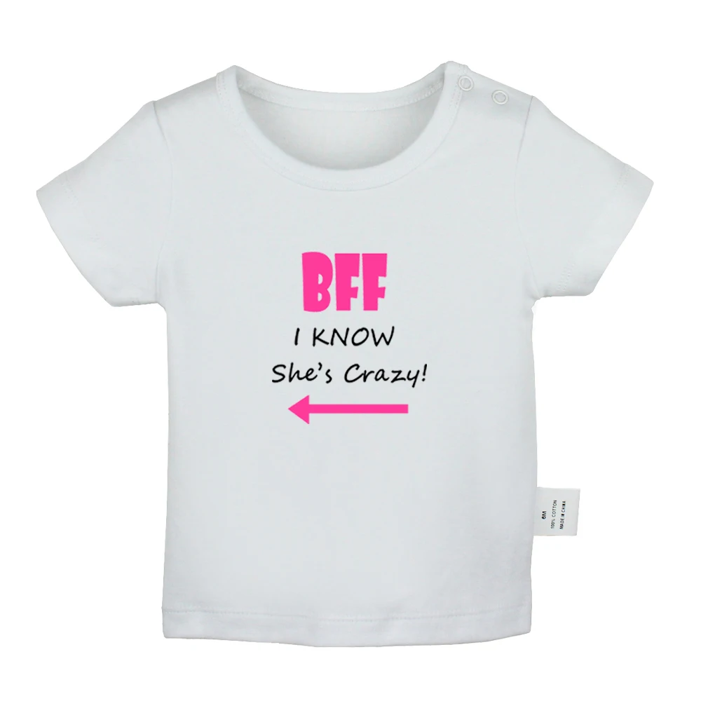 She Think I'm Crazy 9, розовые милые футболки для новорожденных с рисунком совы, летящей совы, футболки с короткими рукавами для малышей - Цвет: ifBabyYW118D