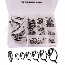 35pcs 8#-25# Big Jigging Fishing Rod Guides Tip Tops Repair Kit Sea Heavy Duty Boat Saltwater Fishing Rod Jigging Guides Tip Top