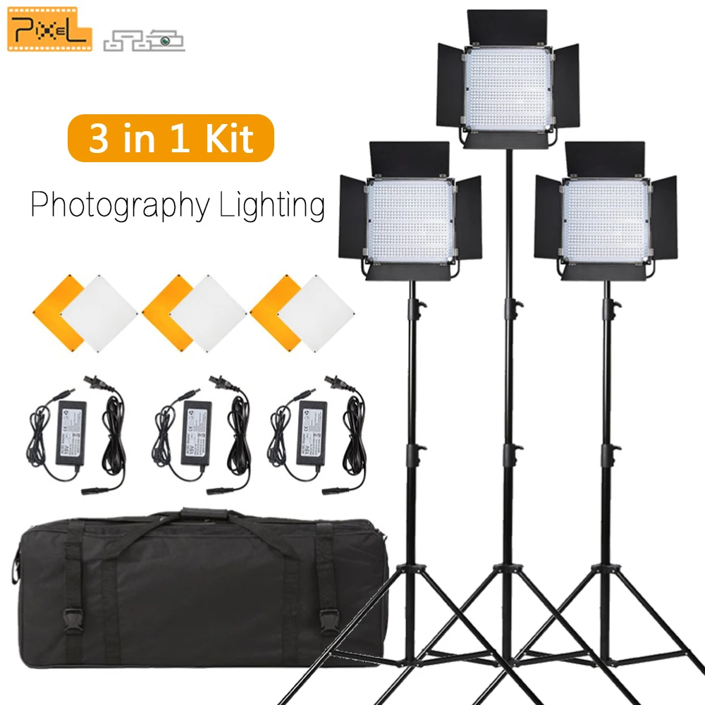 Pixel K80 LED Video Light 3 в 1 комплект освещение для фотосъемки Встроенная 2 4 ГГц