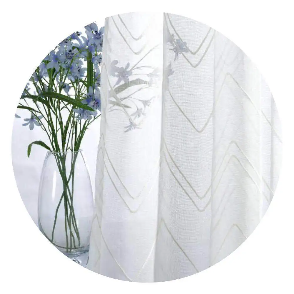 Белая прозрачная занавеска из органзы, тюль, ткань для окна, занавески для спальни, современные занавески для гостиной, кухни, ткань на заказ, X435#30