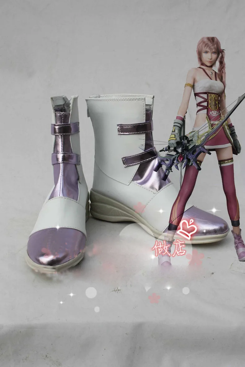 Аниме Final Fantasy 13-2 FF XIII-2 Serah Farron Ботинки для костюмированной вечеринки Обувь на