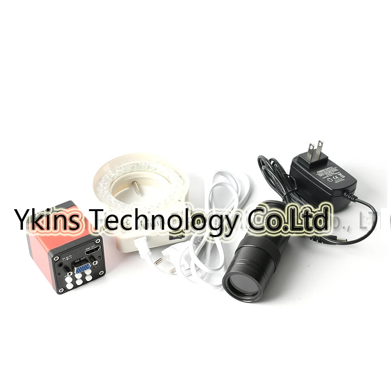 

HD 13MP Industrial Microscope Camera Kit + 100X Adjustable Zoom C-mount Lens + 56 LED Ring Light