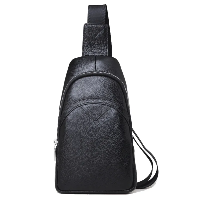 

100% Genuine Leather Men Waist Packs Male Casual Chest Pack High Quality Boy Brand Design Chest Shoulder Package New Fashion