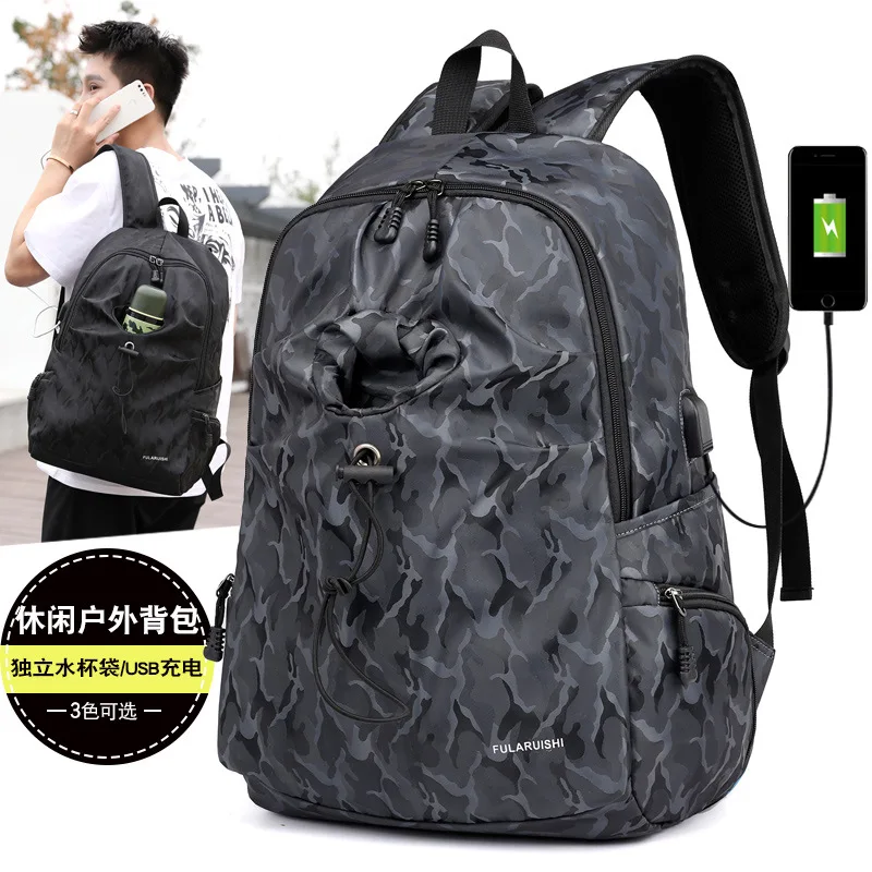 

Men Backpacks with USB Charging Waterproof Oxford Backpack University Student Laptop Rucksack School Bags computer Travel Bag
